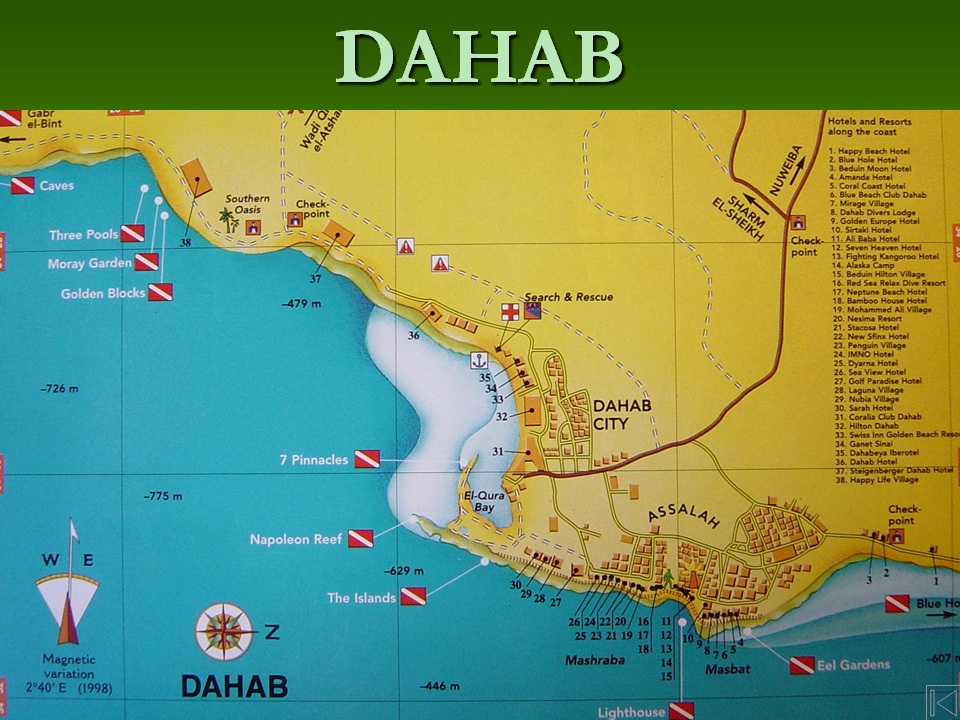 Дахаб на карте